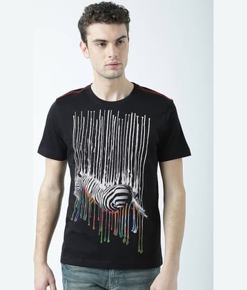 Huetrap Pack of 1 Cotton Regular Fit Men's T-Shirt ( Black )