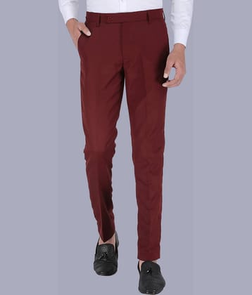 CLARE&CLARA Maroon Regular Formal Trouser ( Pack of 1 )
