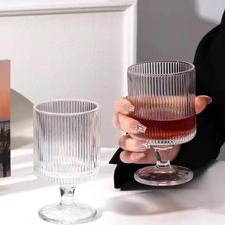 Wine Glasses | 240 ML | Drinking, Champagne, Crystal, Premium, Italian Glass Mug | Perfect for Home, Bar, Casino Party |