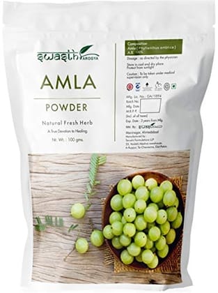 Swasth Arogya Amla (Seedless) Powder, 1 Pack (100g)