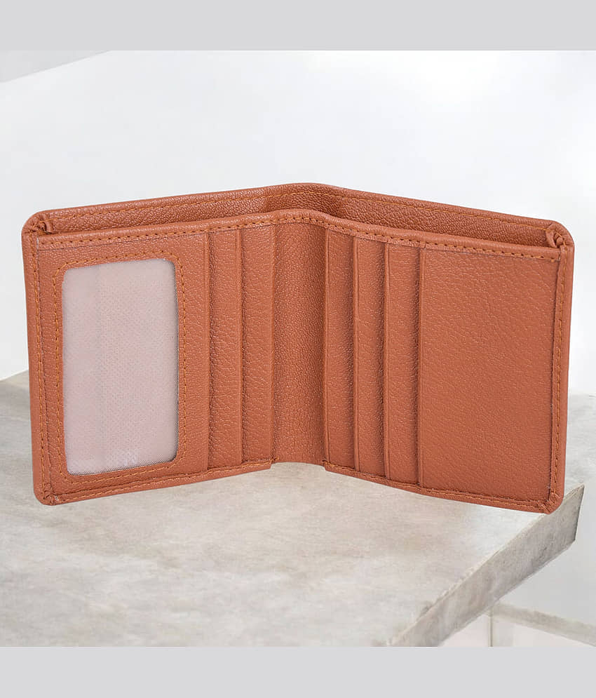 Wingers Faux Leather Solid Men's RFID Wallet With 5 Slots For Card ( Tan , Pack of 1 )