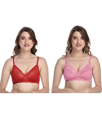 Kiran Enterprises Pack of 2 Net Women's Everyday Bra ( Multicolor )
