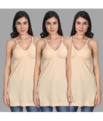 AIMLY Cotton Camisoles - Multi Color Pack of 3