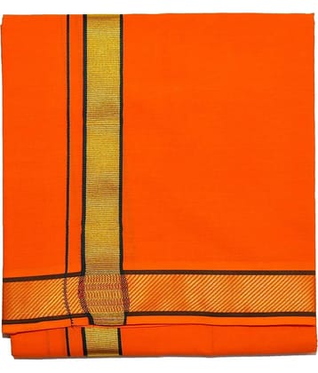 Shyam Handloom Cotton Mens Lungi Orange ( Pack of 1 ) - None