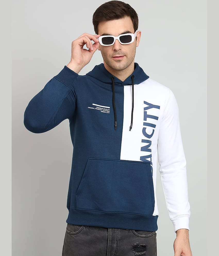 OGEN Cotton Blend Hooded Men's Sweatshirt - Blue ( Pack of 1 )