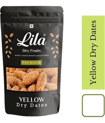 LILA DRY FRUITS Yellow Dry Dates 1 Kg Natural Sweetener, Healthy Nutritious Snack