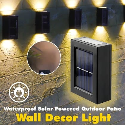 Motion Sensor Auto Chargeable Exterior Waterproof Outdoor Solar Wall Lights for Patio Garden (Pack of 1)