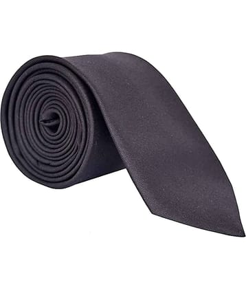 PENYAN Black Plain Satin Necktie