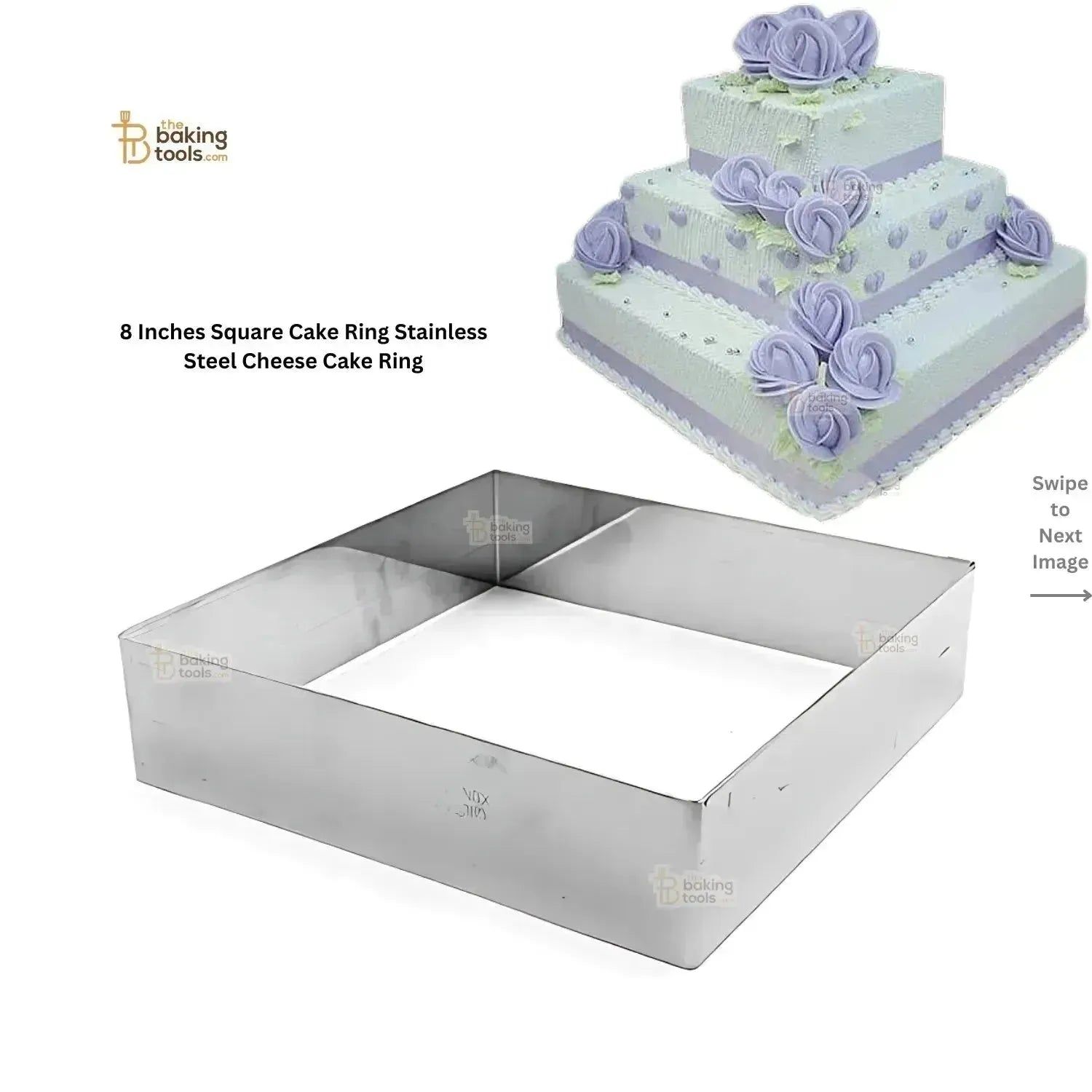 8 Inches Square Cake Ring Stainless Steel Cheese Cake Ring