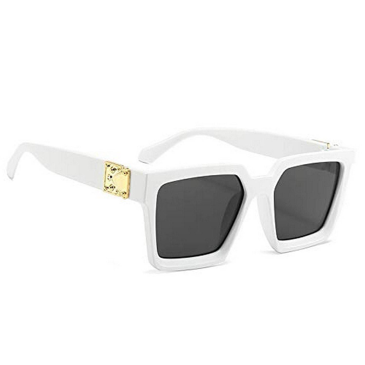 Dervin Unisex Square Sunglasses (Black)