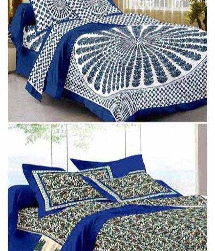 Uniqchoice Cotton Double Bedsheet ( Assorted )