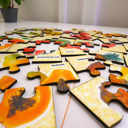 Fruits & Body Parts Jigsaw Puzzle for Kids | Educational Early Learning Puzzle | Develop Vocabulary, Recognition & Cognitive Skills