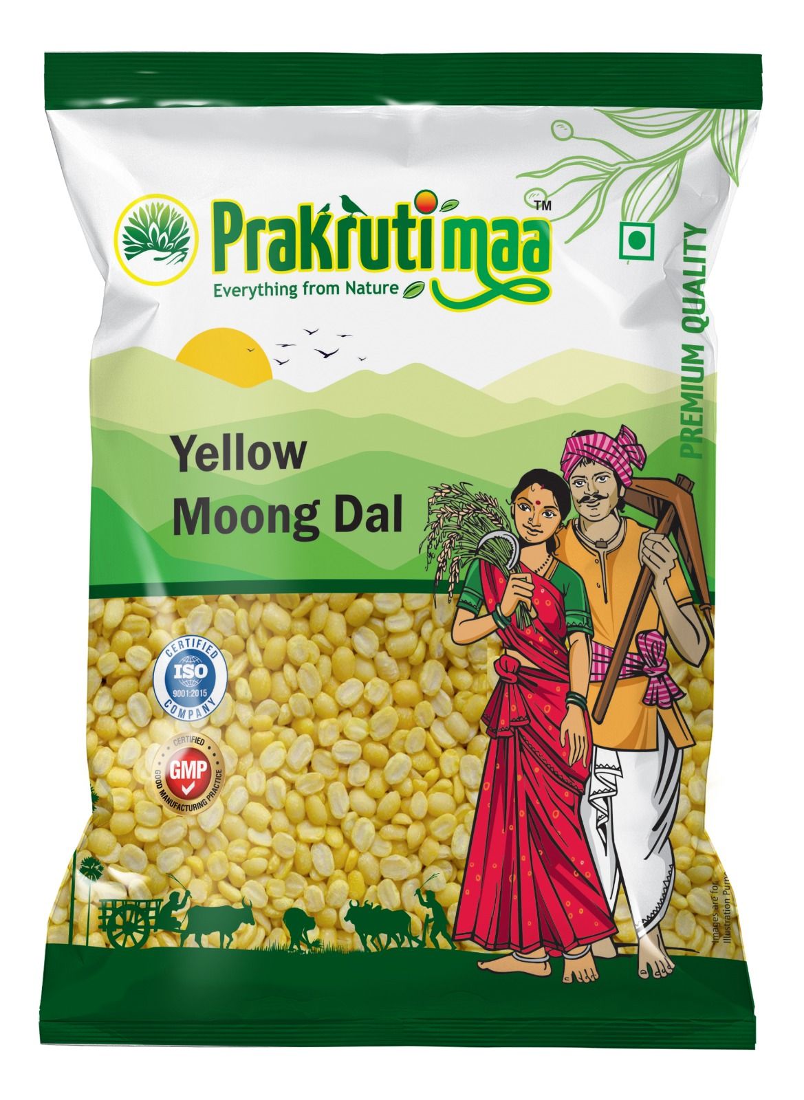 Prakrutimaa Yellow Moong Dal (1Kg) | Hulled Yellow Gram