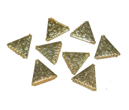 Antique Gold 7 Hole Triangle Connector for Jewellery Making and Embroidery Work. CTR-010-Per Packet of 6 Pair / 25 MM