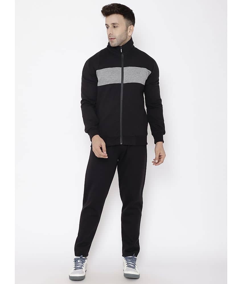 Chkokko - Light Grey Fleece Regular Fit Men's Tracksuit ( Pack of 1 )