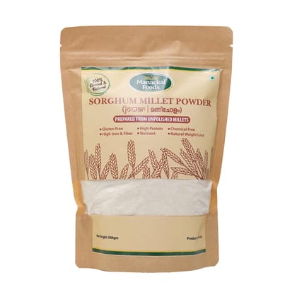 Sorghum Millet (Jowar | Manicholam) Powder | Natural & Pure | Gluten-Free Atta Alternative | 500g