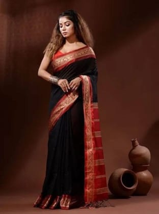 Handloom Naksha Border Cotton Silk Saree