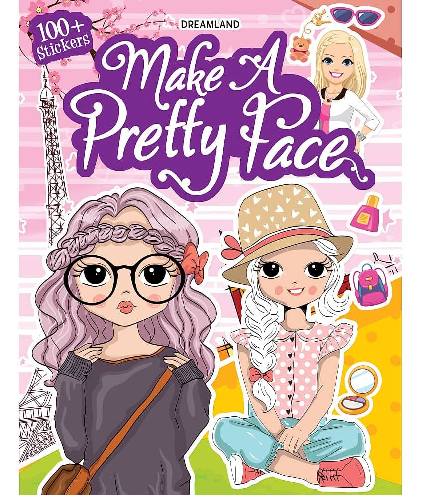 Make A Pretty Face with 100+ Stickers - Interactive & Activity