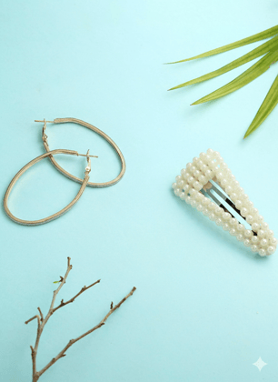 justpeachy Gold-Toned Contemporary Studs Earrings