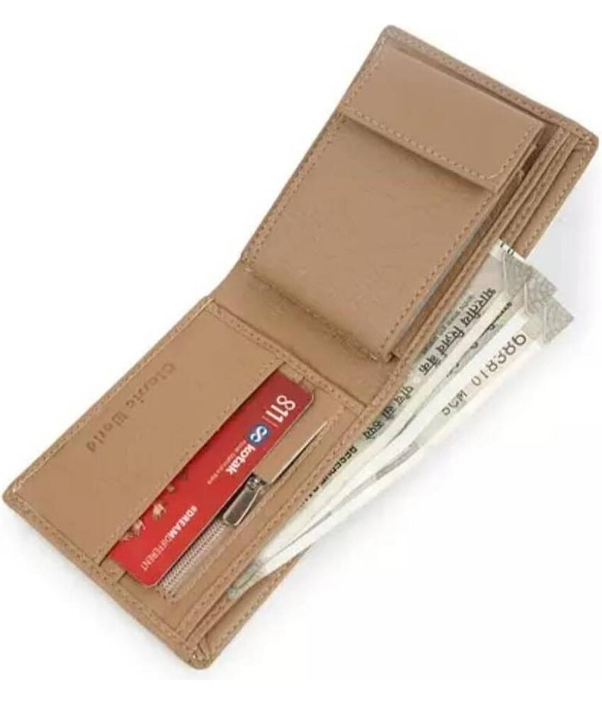 Classic World PU Solid Men's RFID Wallet With 9 Slots For Card ( Brown , Pack of 1 )