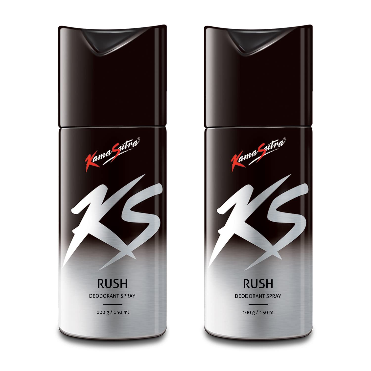 KAMA SUTRA Kamasutra Ks Rush Deodorant Body Spray For Men Pack Of 2, 300 Ml