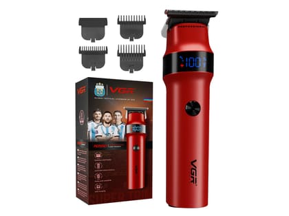 VGR Rosso Professional Hair Trimmer (Red)