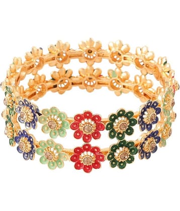VIRAASI - Multicolor Bangle Set ( Pack of 1 )