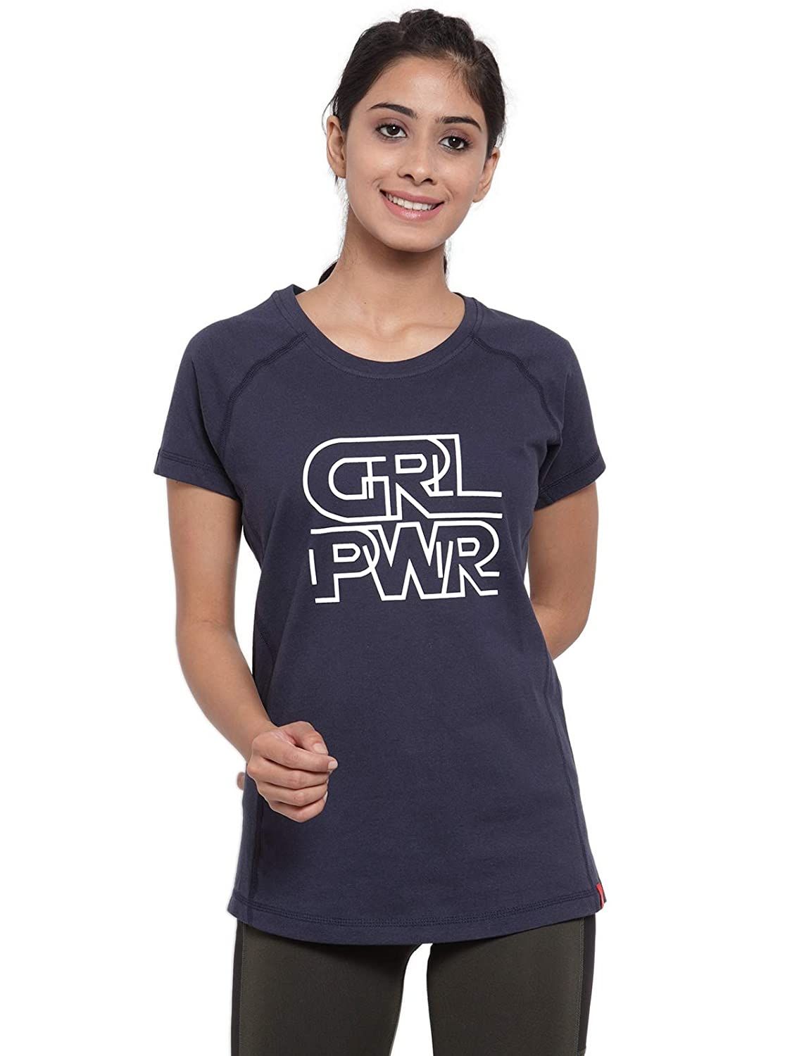 Invincible Women's Girl Power Tee-Navy / S