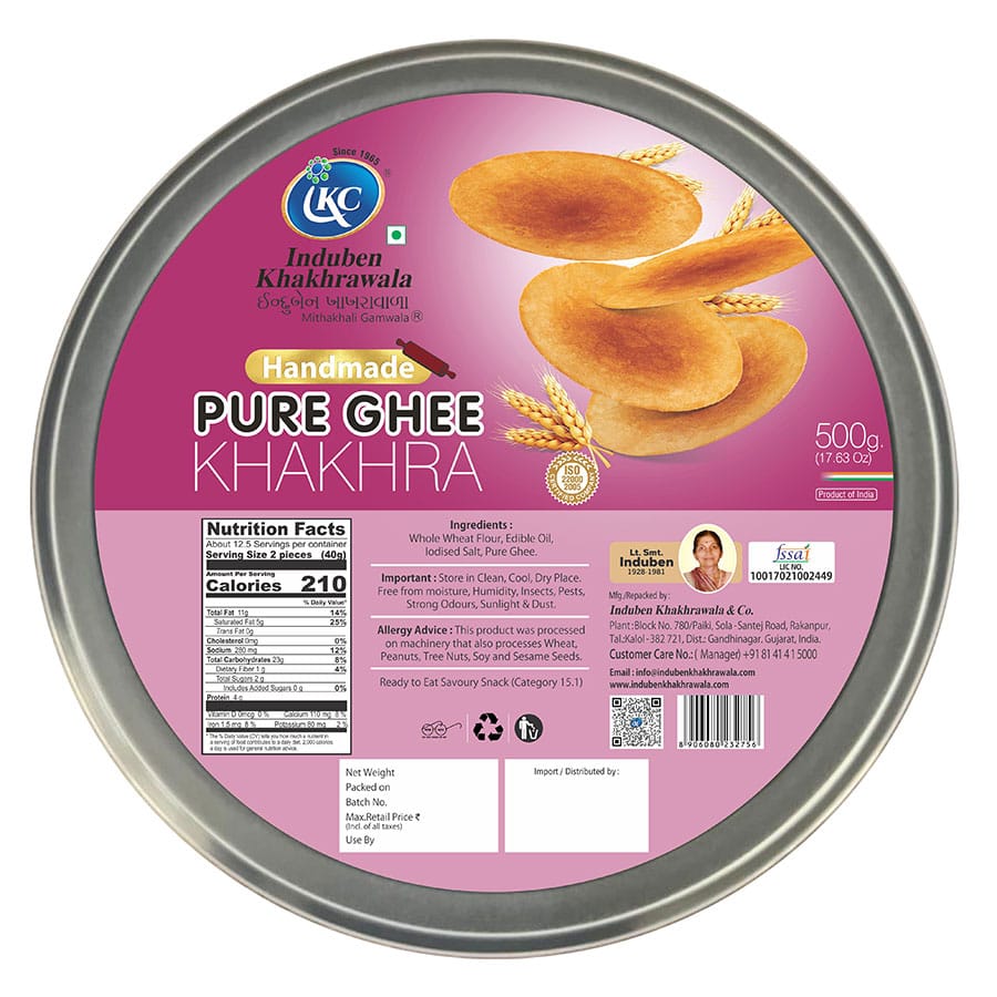 Pure Ghee Plain Khakhra  500g