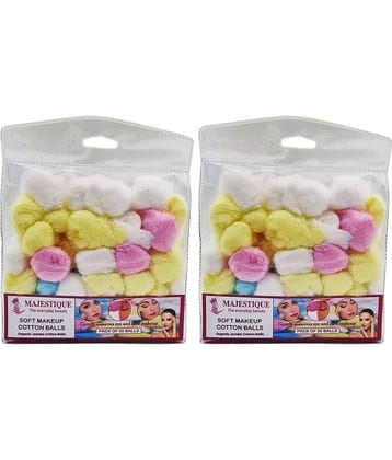 Majestique Cotton For Face Cleansing 100Pcs Cotton Ball For Makeup, Nail Polish Removalmulticolor