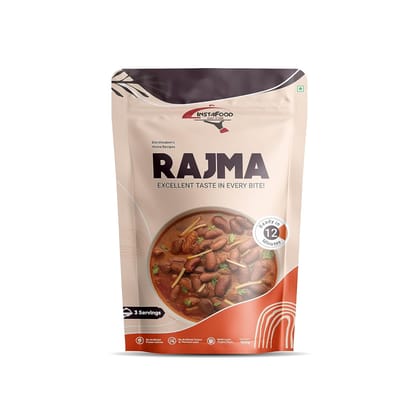 INSTAFOOD Rajma | Ready to Eat & Cook Meal | 3-4 Servings | After Cooking Gets 700 gm to Serve | Zip Lock Packaging | Vegetarian Meal | Just Add Water and Cook, 150 gm