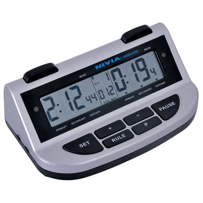 Nivia Digital LCD Chess Clock (Black / Grey)