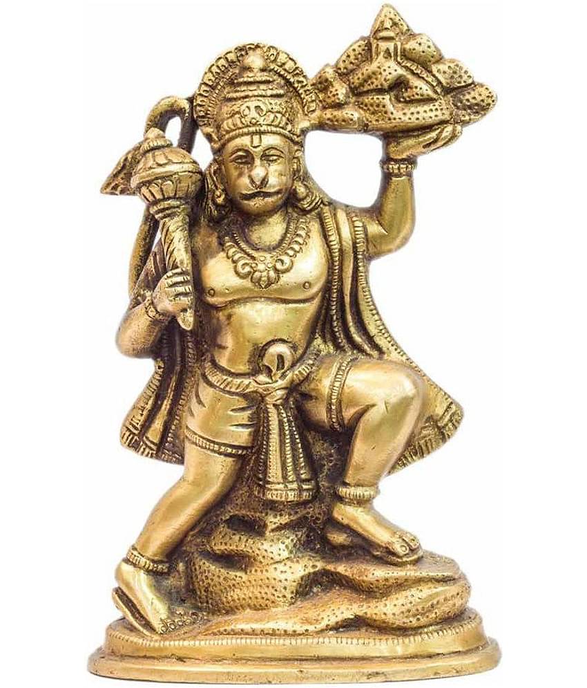 Shri Astha Vinayak Brass Lord Hanuman Idol ( 17 cm )
