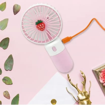 Portable Small Electric Fan Handheld, Rechargeable Mini Student Handheld Dormitory Class Personal Fan