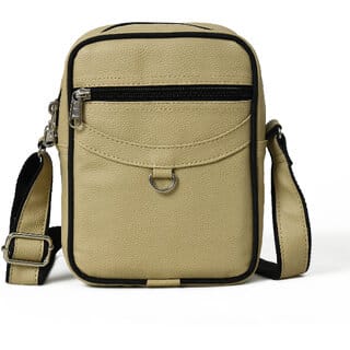 MATRICE messenger bag with cream faux vegan leather(NE-S-0799-Cream)