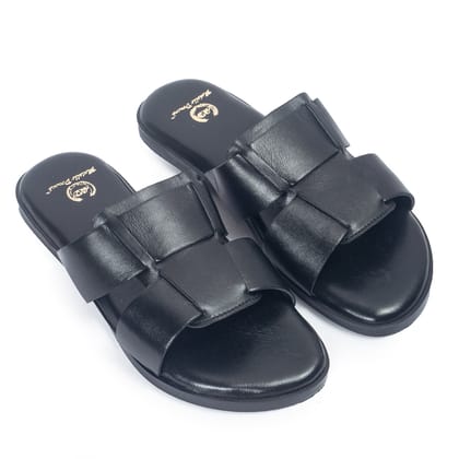Woven Chunky Slippers (Black)-EU 40 / UK 6 / Black