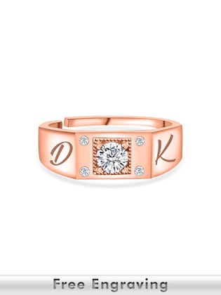 1 Carat Sunshine Adjustable Solitaire Rose Gold Ring For Men-Adjustable