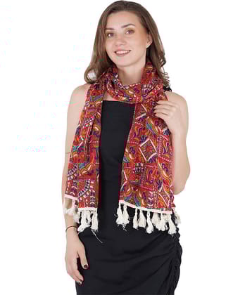 STYLE SHOES Red Cotton Women's Stole ( Pack of 1 )