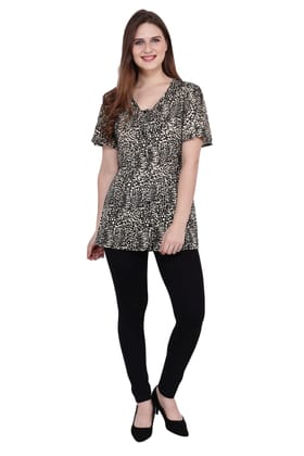 Leopard Printed Top-L / Black