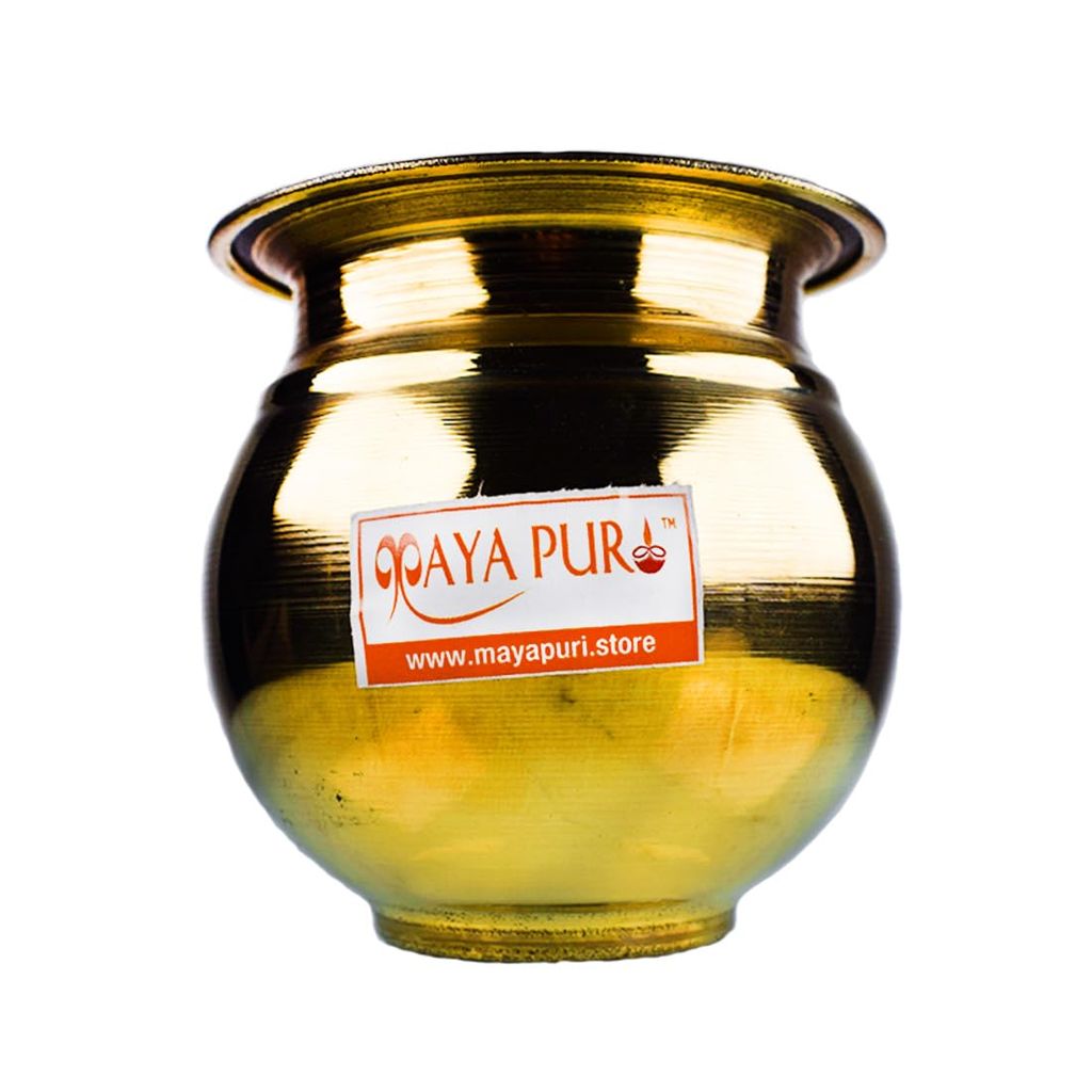 MAYAPURI Brass Handmade Lota Kalash for Pooja, Peetal Puja Article, Storage Water, 200 ML - Pooja Needs | Buy online on ZillyBuy