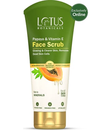 Lotus Botanicals Papaya & Vitamin E Face Scrub 100g