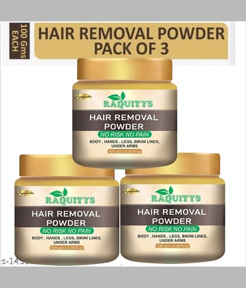 RAQUITYS PURE Hair Removal Powder Three in one Use For Powder D-Tan Skin 300GM