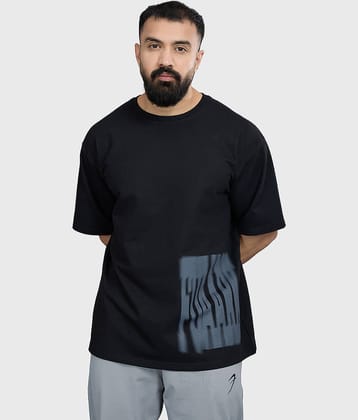 Fuaark Black Cotton Oversized Fit Men's Sports T-Shirt ( Pack of 1 )