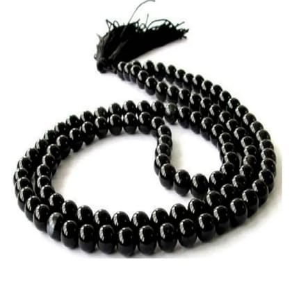Agate Hakik Mala 108 Beads for Kali & Maha Bhairav Japa Mantras (Black) Hakkik Mala for astorlogical Purpose