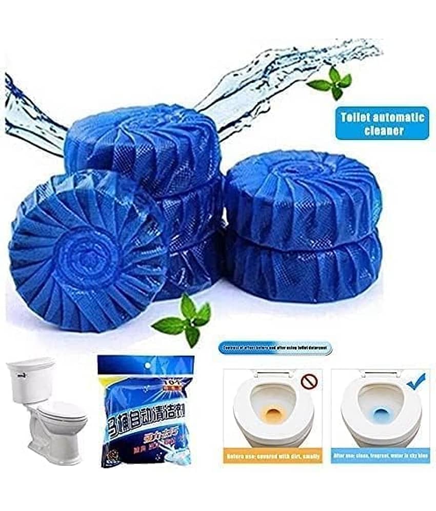 SARVASHVA TRENDS (Pack 1 - 10pc) toilet cleaners tablets, toilet cleaners, toilet flush cleaner, toilet drainage cleaner, Toilet Cleaner Tablets – Blue Flush, Long-Lasting Freshness, Stain & Germ Removal, Deodorizing WC Cleaner Blocks