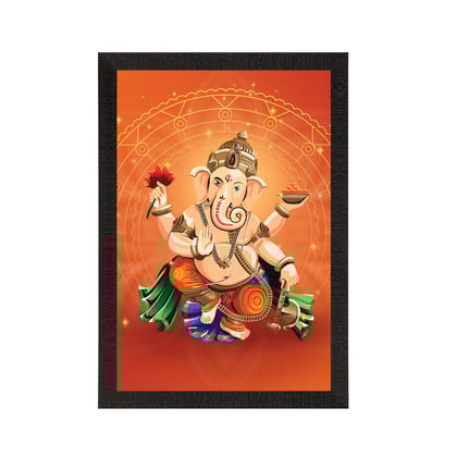 Lord Ganesha Satin Matt Texture UV Art Painting