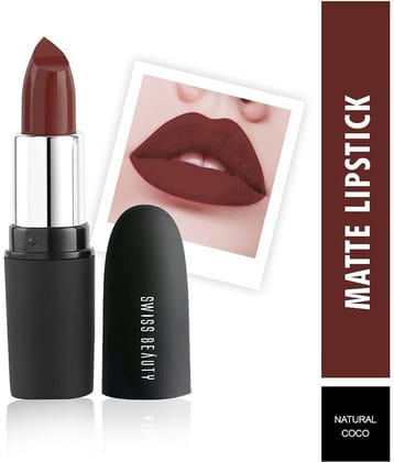 Swiss Beauty Matte Lipstick (Velvet Maroon), 3.8gm