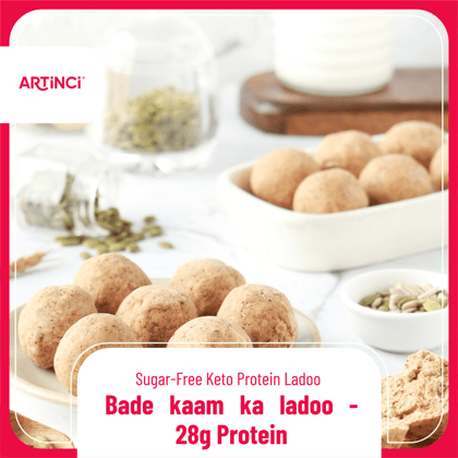 Protein Ladoo (5.5g Protein per ladoo, 28g Protein in a box) - Keto | Sugar Free-400g (2 X 200g)