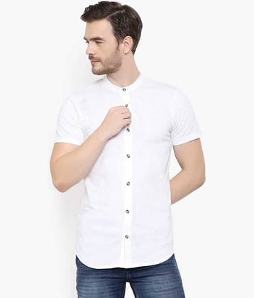 Glito Cotton Blend White Shirt Single