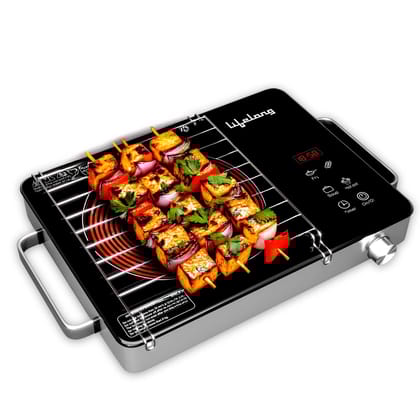 Lifelong 2000 Watt Infrared Induction Stove with Digital Display - Surge Protection, Electric Induction, 4 Cooking Modes, Auto Shut Off & Temperature Control with Voltage Protection Lifelong 2000 Watt Infrared Induction Stove with Digital Display - Surge